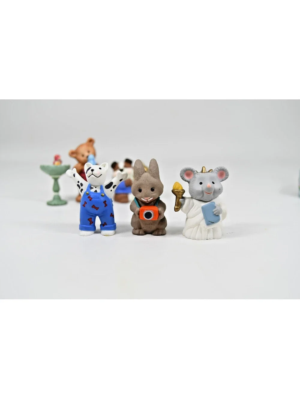 Hallmark Merry Miniatures 12 Anthropomorphic Animals in Costumes Lot VTG 1990s